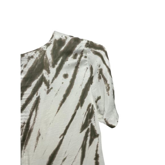 Vici White & Green Tie Dye Short Sleeve Mini Dress Women's Size Medium - Picture 8 of 11